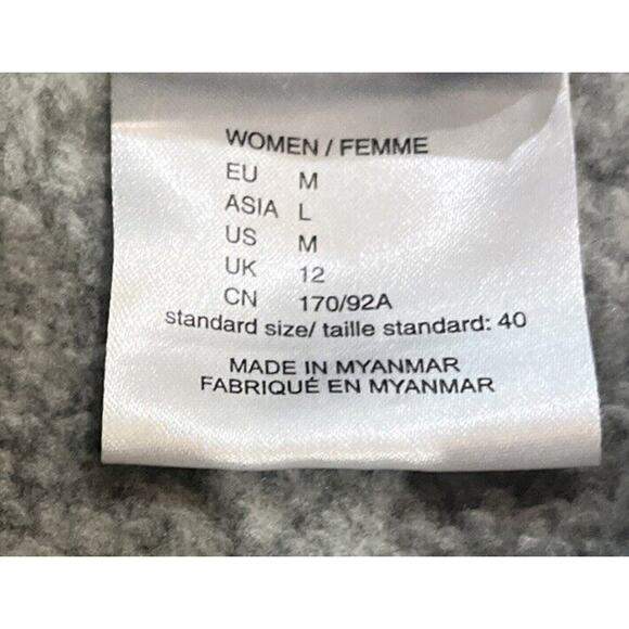 Jack Wolfskin Fleece Jacket women M Gray full Zip Outdoor Casual Cnanuk 200 - Picture 7 of 11